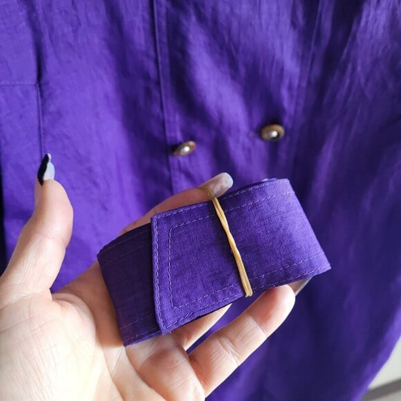 The Water's Edge Vintage Purple Trench Coat size 8 - Picture 8 of 10